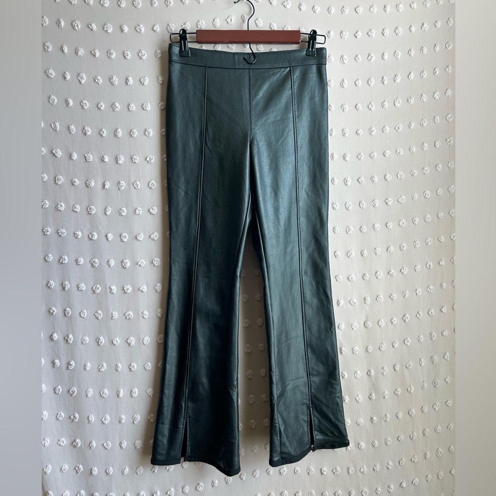 Abercrombie & Fitch Kids Faux Leather Pull On Pants Sz 15/16 Black